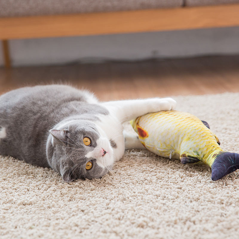 Salmon Cat Plush Toy