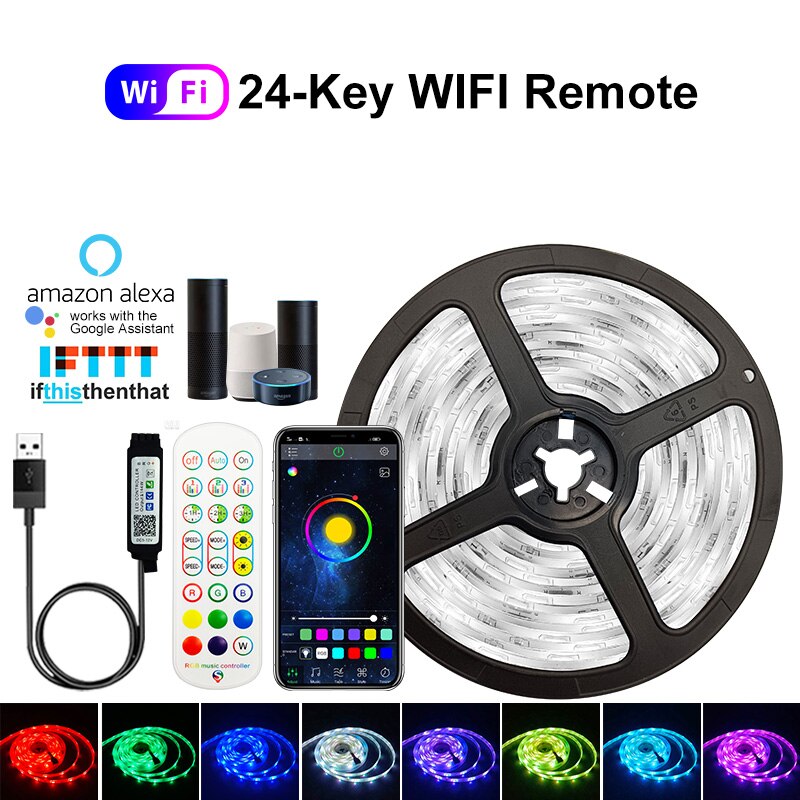 LED Light Strip 1M-30M with WiFi and Bluetooth