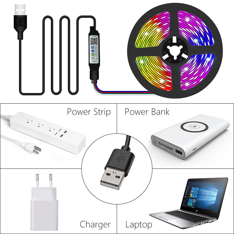 LED Light Strip 1M-30M with WiFi and Bluetooth